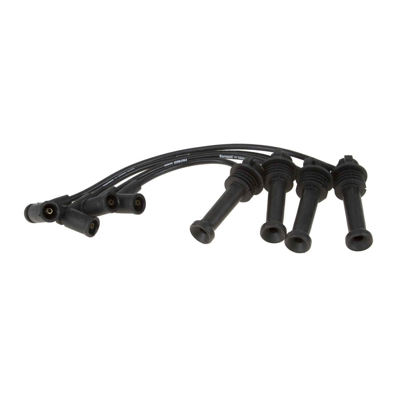 Juego Cables Bujia Ferrazzi Superior Silicona Ford Ecosport 1.5 16v 1.6 16v Fiesta 1.6 16v Focus Ii 1.6 16v Focus Iii 2.0 16v Ka 1.5 16v Negro