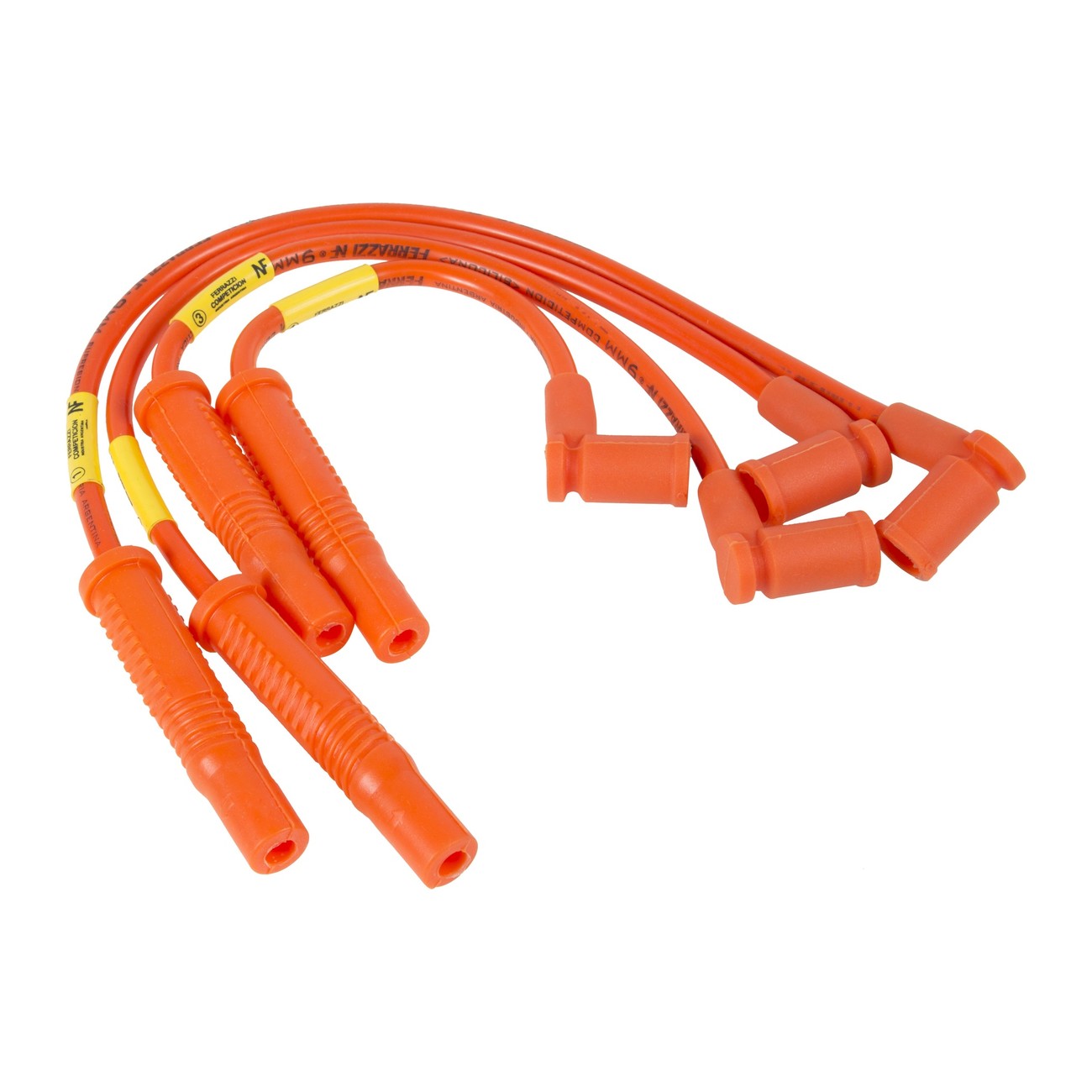 Juego Cables Bujia Ferrazzi Competicion 9mm Ford Courier 1.6 8v Ecosport 1.6 8v Escort 1.6 8v Fiesta 1.6 8v Focus 1.6 8v Ka 1.0 Naranja