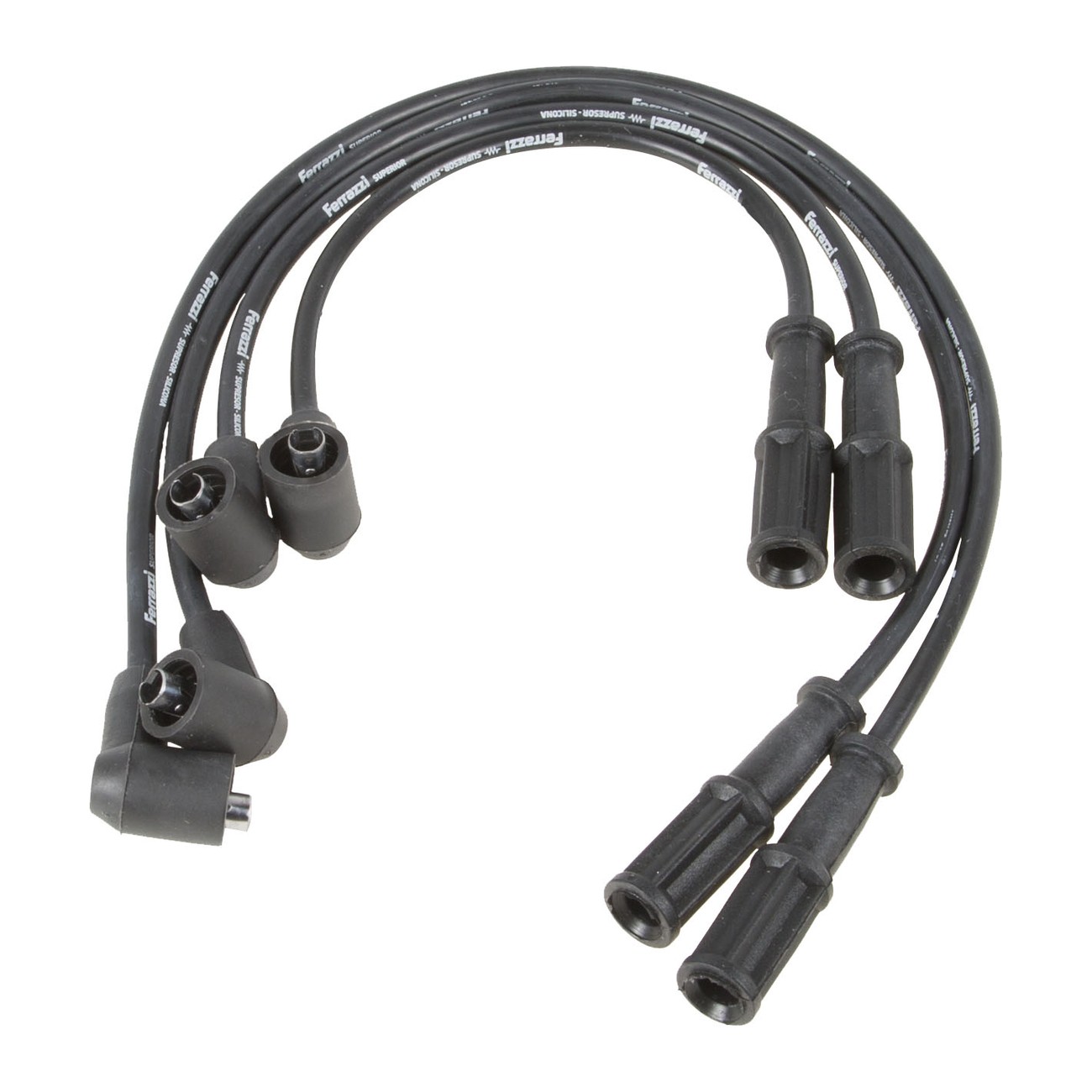 Juego Cables Bujia Ferrazzi Superior Silicona Fiat Fiorino 1.3 8v Uno 1.3 8v Negro