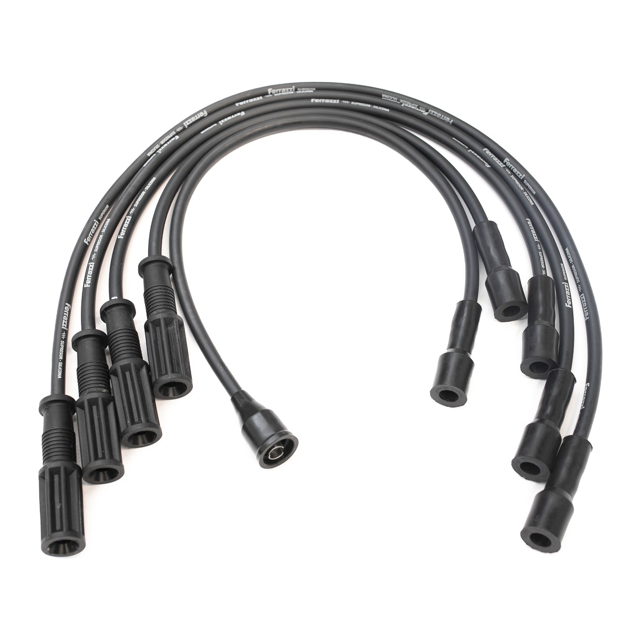 Juego Cables Bujia Ferrazzi Superior Silicona Fiat Uno 1.4 Negro