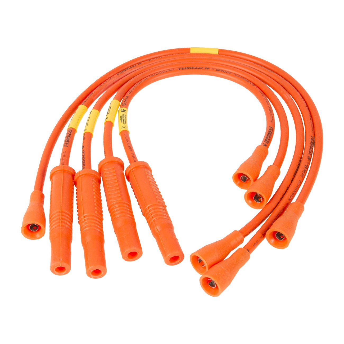 Juego Cables Bujia Ferrazzi Competicion 9mm Fiat Tempra 2.0 8v Naranja