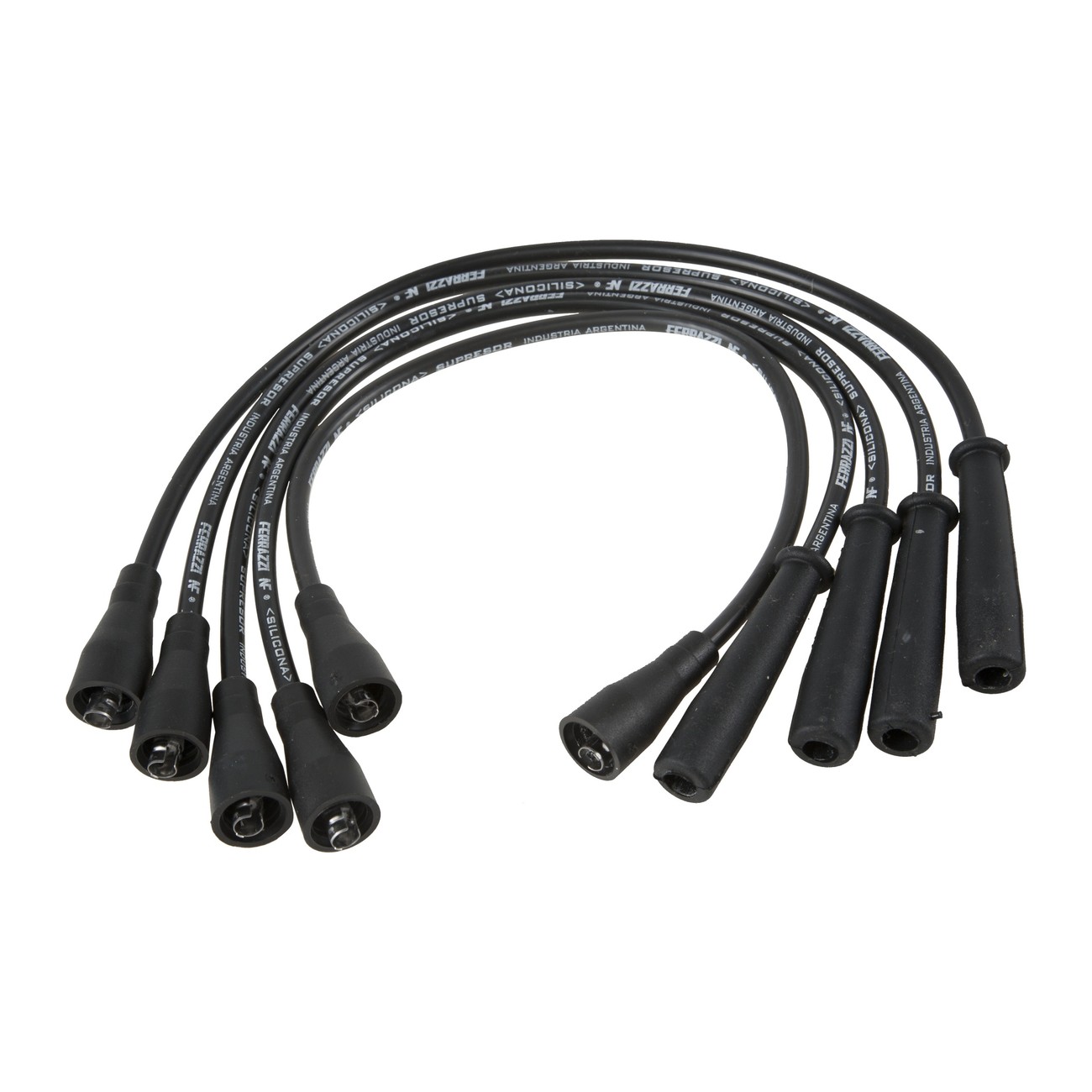 Juego Cables Bujia Ferrazzi Basic Fiat 600 0.6 800 0.8 Negro
