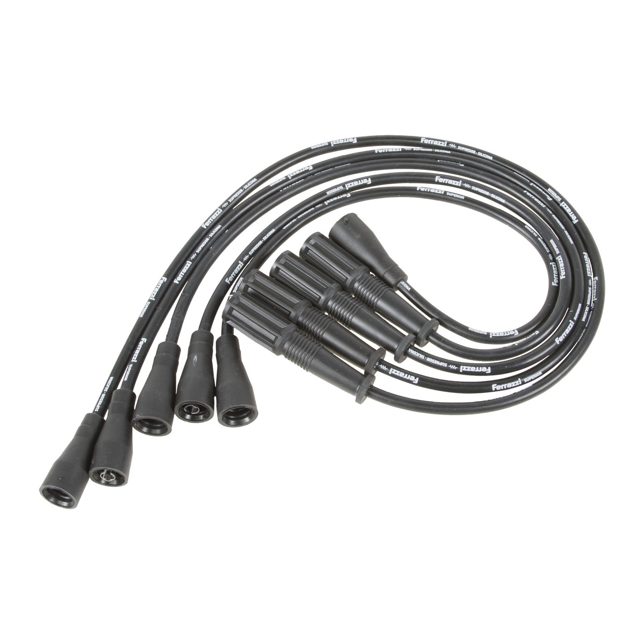 Juego Cables Bujia Ferrazzi Basic Fiat 125 1.8 Negro