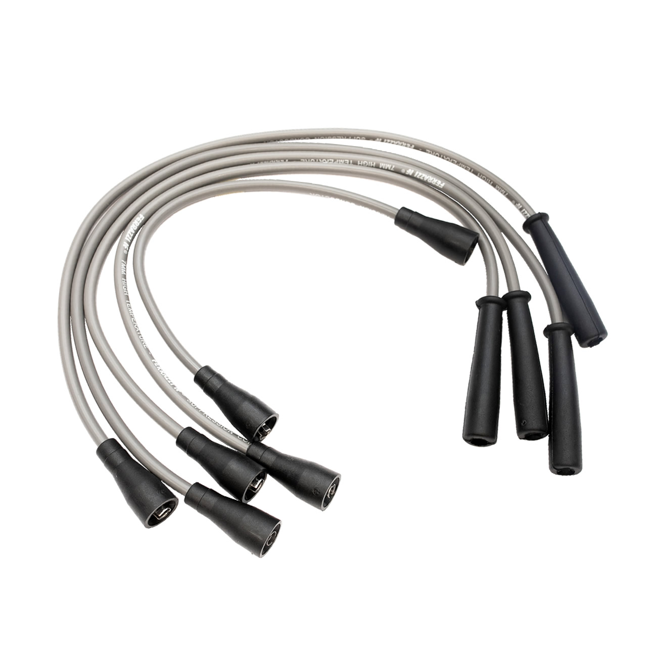 Juego Cables Bujia Ferrazzi Superior Silicona Ika Estanciera 2.9 Jeep Rambler 3.7 Negro