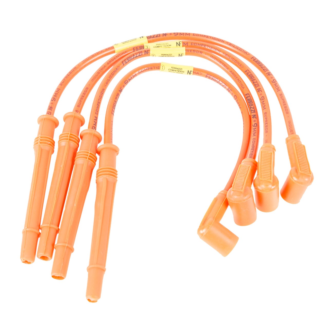 Juego Cables Bujia Ferrazzi Competicion 9mm Renault Clio 2 1.2 16v Clio Mío 1.2 16v Naranja