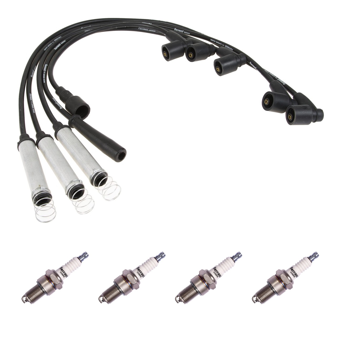 Kit Cables Y Bujias Ferrazzi Basic Chevrolet Corsa 1.4 8v Negro
