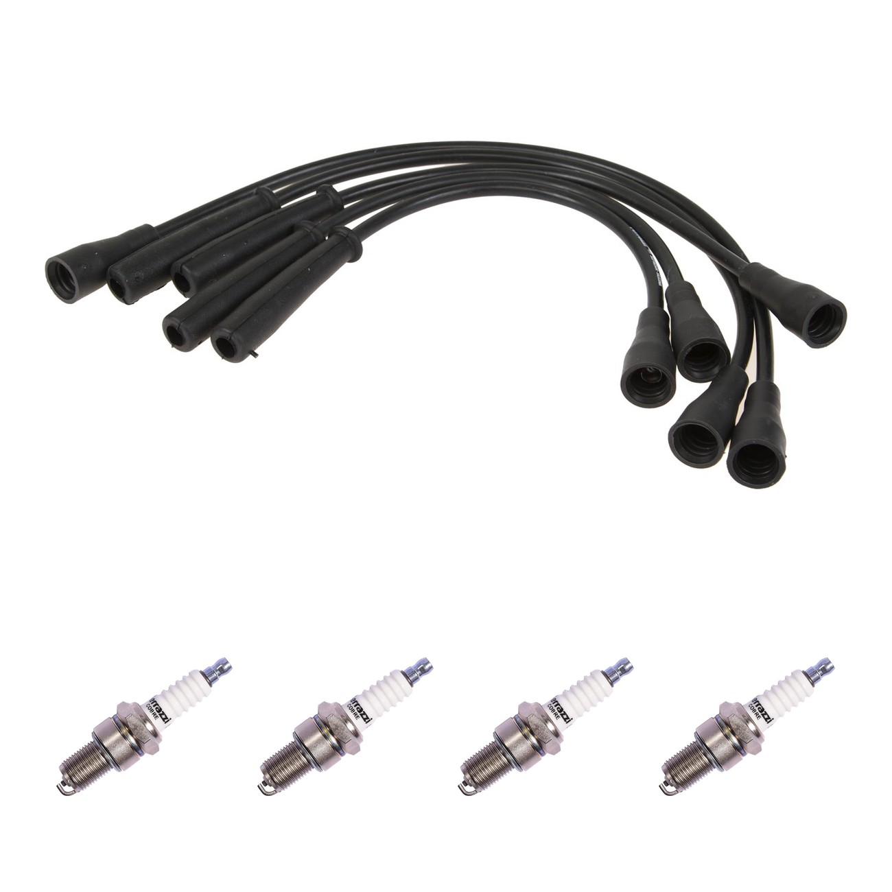 Kit Cables Y Bujias Ferrazzi Basic Dodge 1500 1.5 Negro