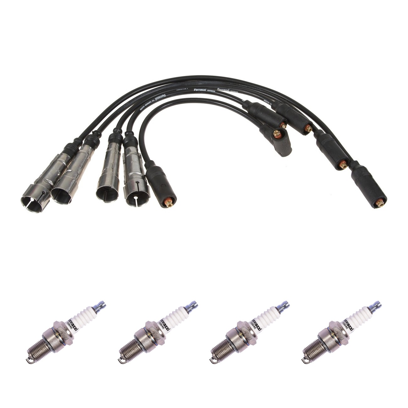 Kit Cables Y Bujias Ferrazzi Basic Ford Galaxy 1.8 Negro