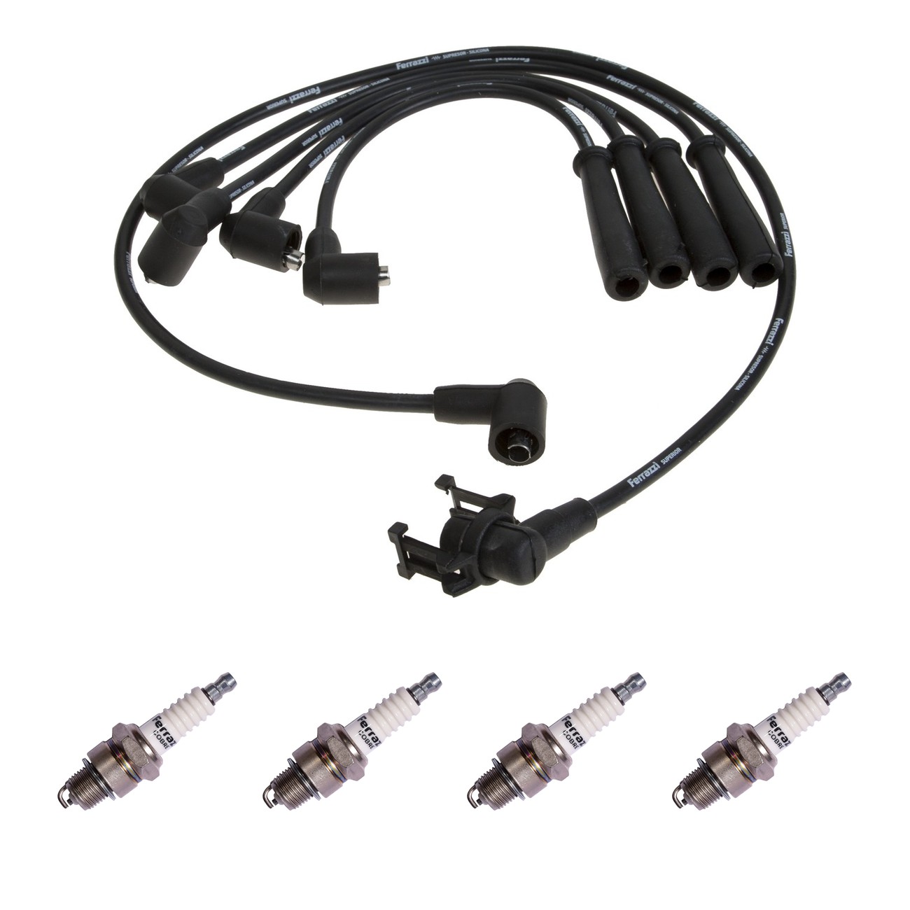 Kit Cables Y Bujias Ferrazzi Basic Renault 11 1.4 12 1.4 9 1.4 Negro