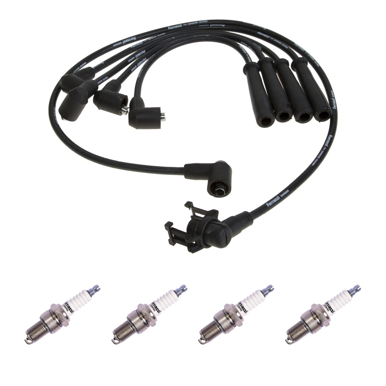 Kit Cables Y Bujias Ferrazzi Basic Renault 19 1.6 8v Clio 1.6 8v Negro