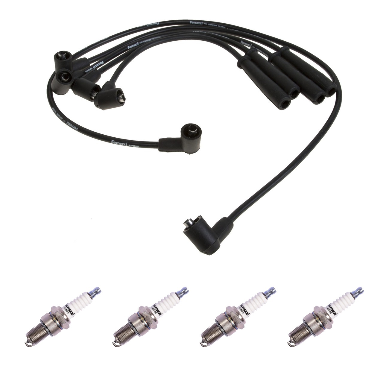 Kit Cables Y Bujias Ferrazzi Basic Renault 19 1.6 8v Negro