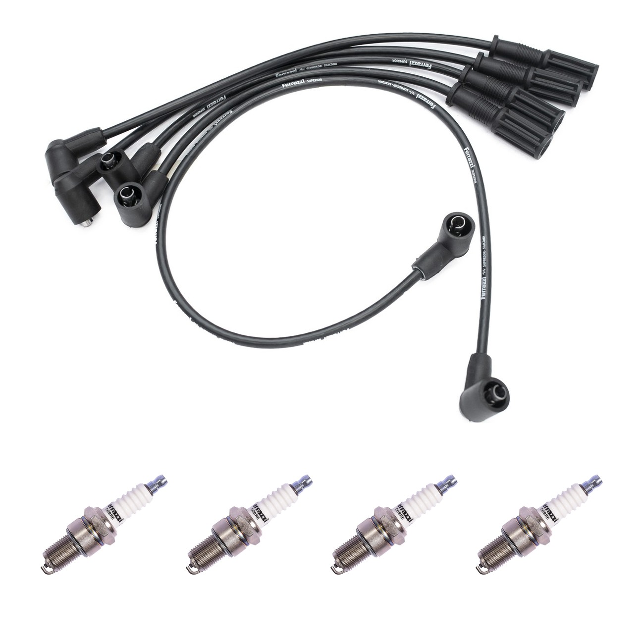Kit Cables Y Bujias Ferrazzi Basic Renault 11 1.4 19 1.6 8v Negro