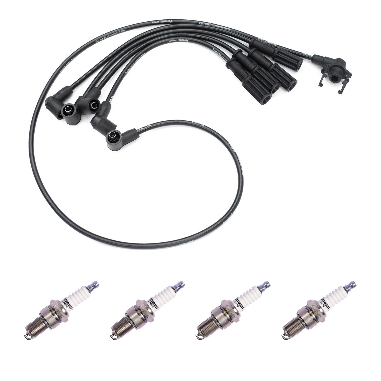 Kit Cables Y Bujias Ferrazzi Basic Renault 19 1.6 8v 9 1.4 Negro