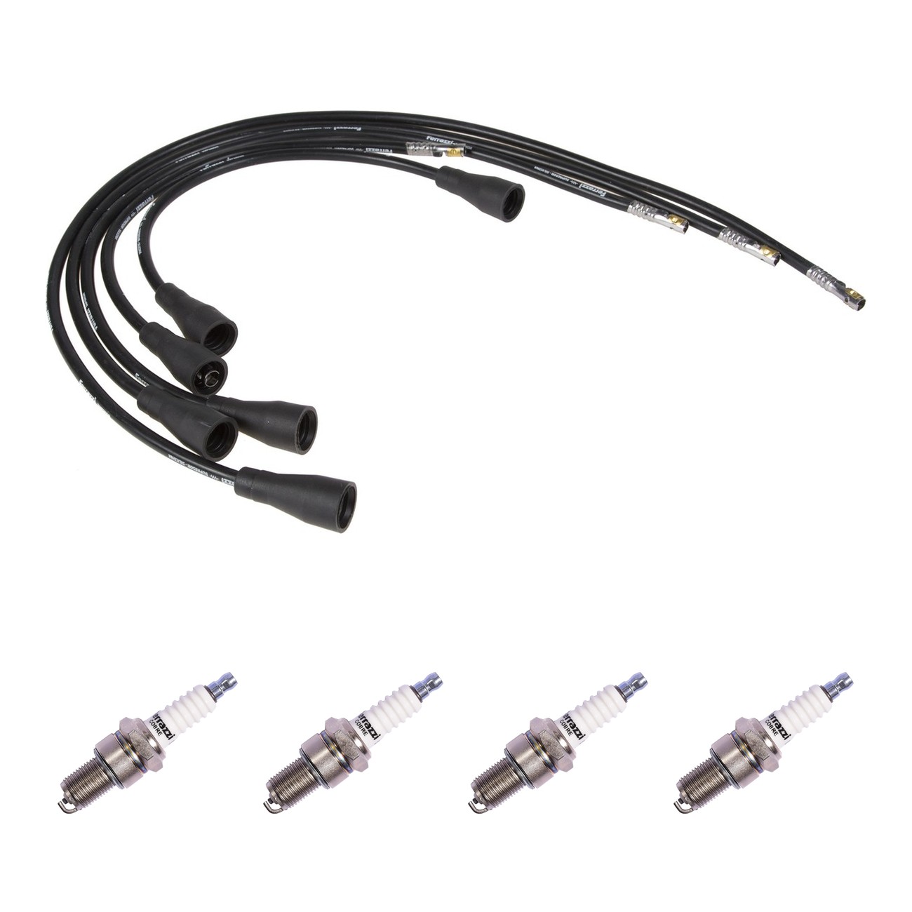 Kit Cables Y Bujias Ferrazzi Basic Peugeot 404 1.6 Negro