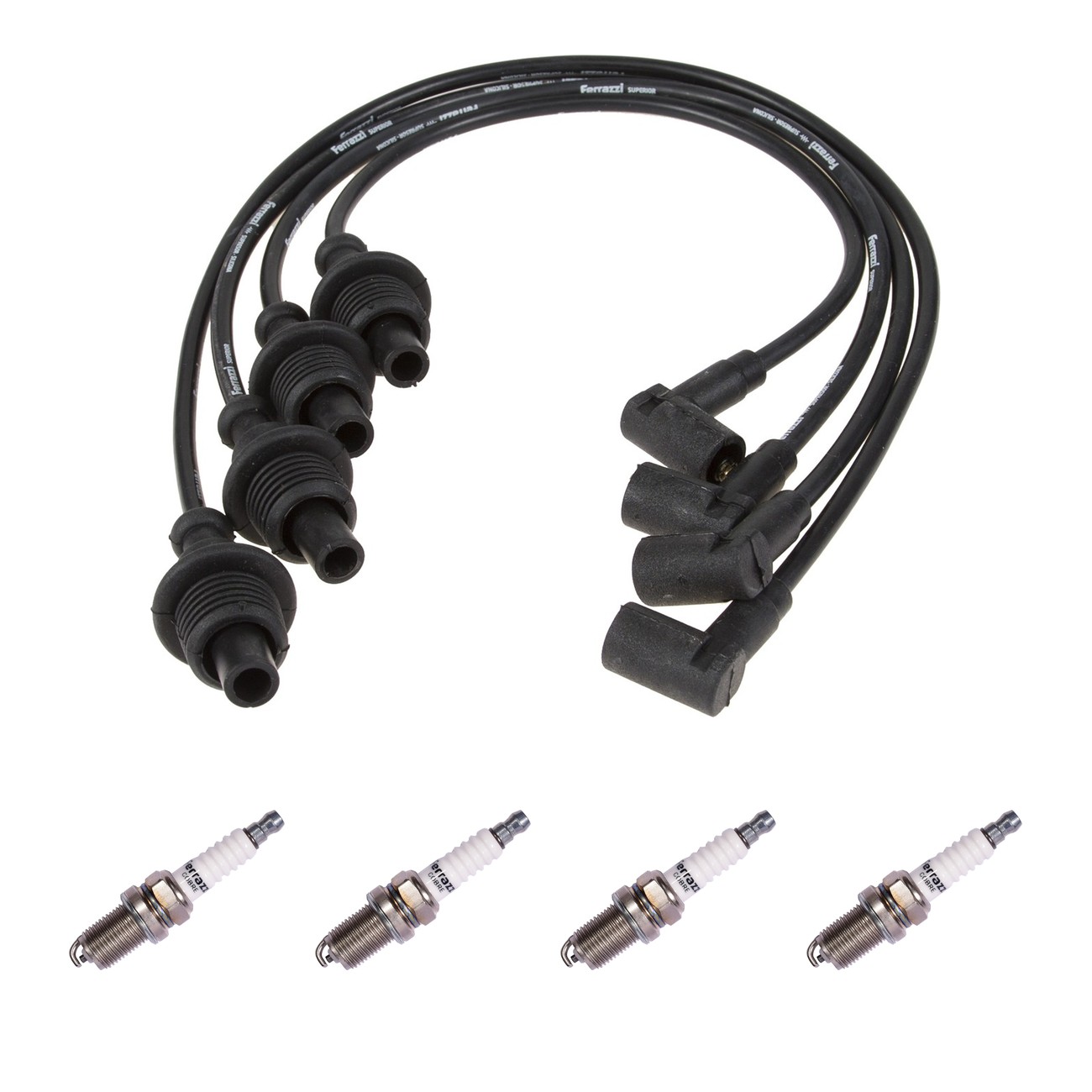 Kit Cables Y Bujias Ferrazzi Basic Citroen Berlingo 1.8 Negro