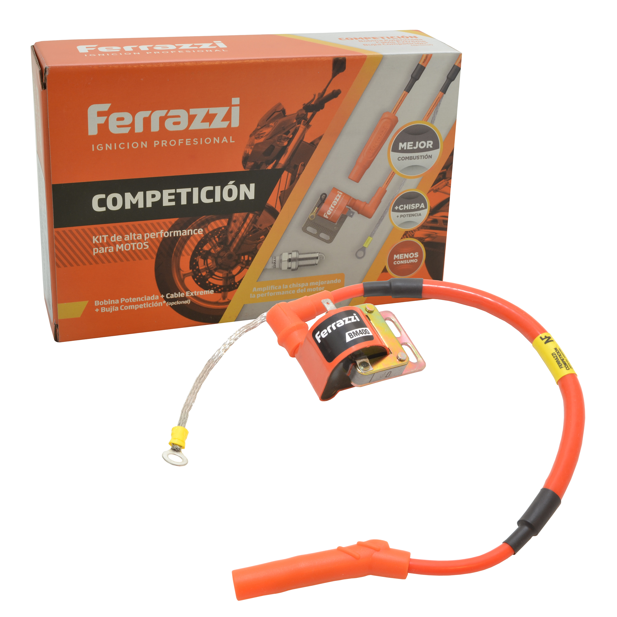 Kit Cable Bobina Competicion Mas Potencia Titan Ybr Xr 150