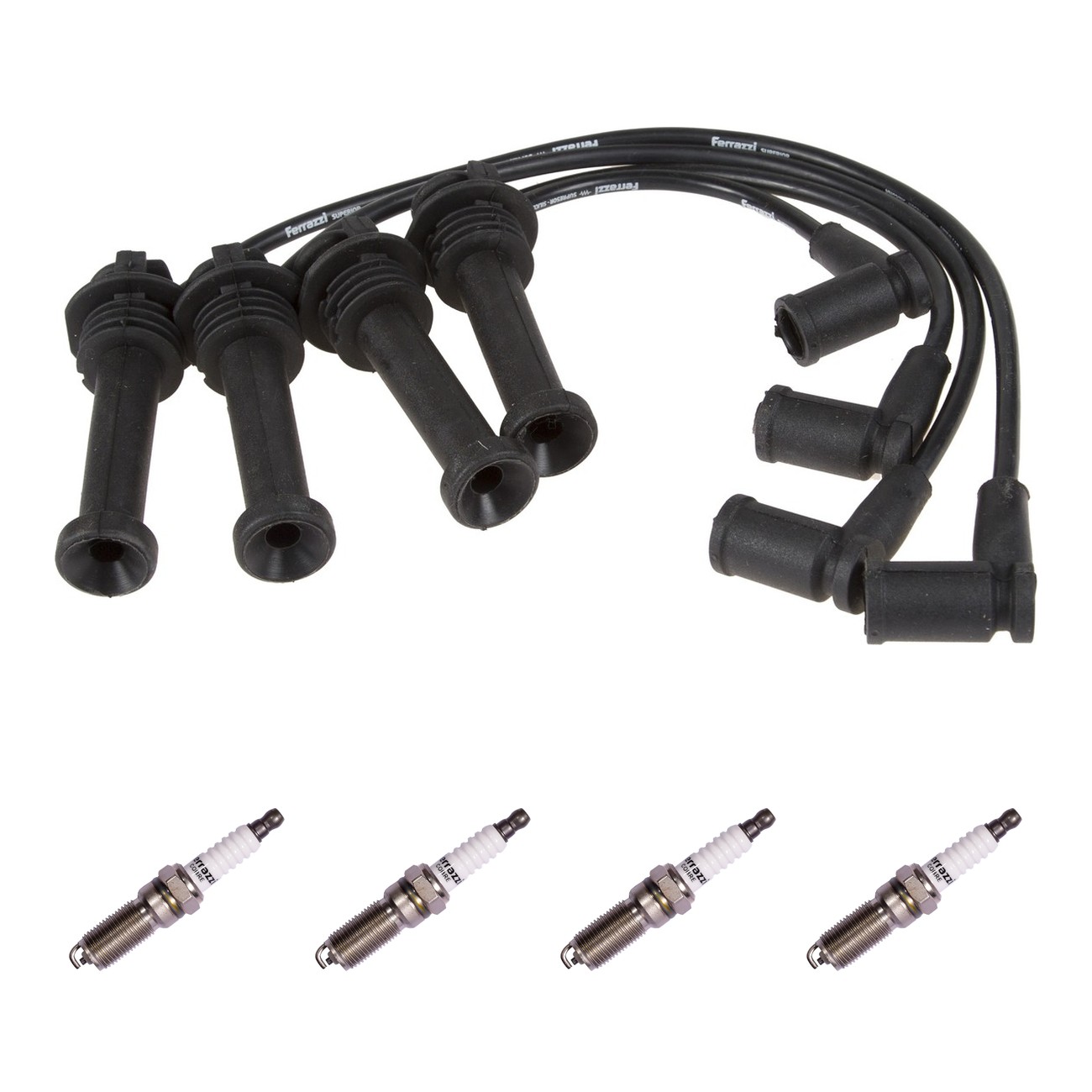 Kit Cables Y Bujias Ferrazzi Superior Ford Focus 1.8 16v Mondeo 1.8 Negro