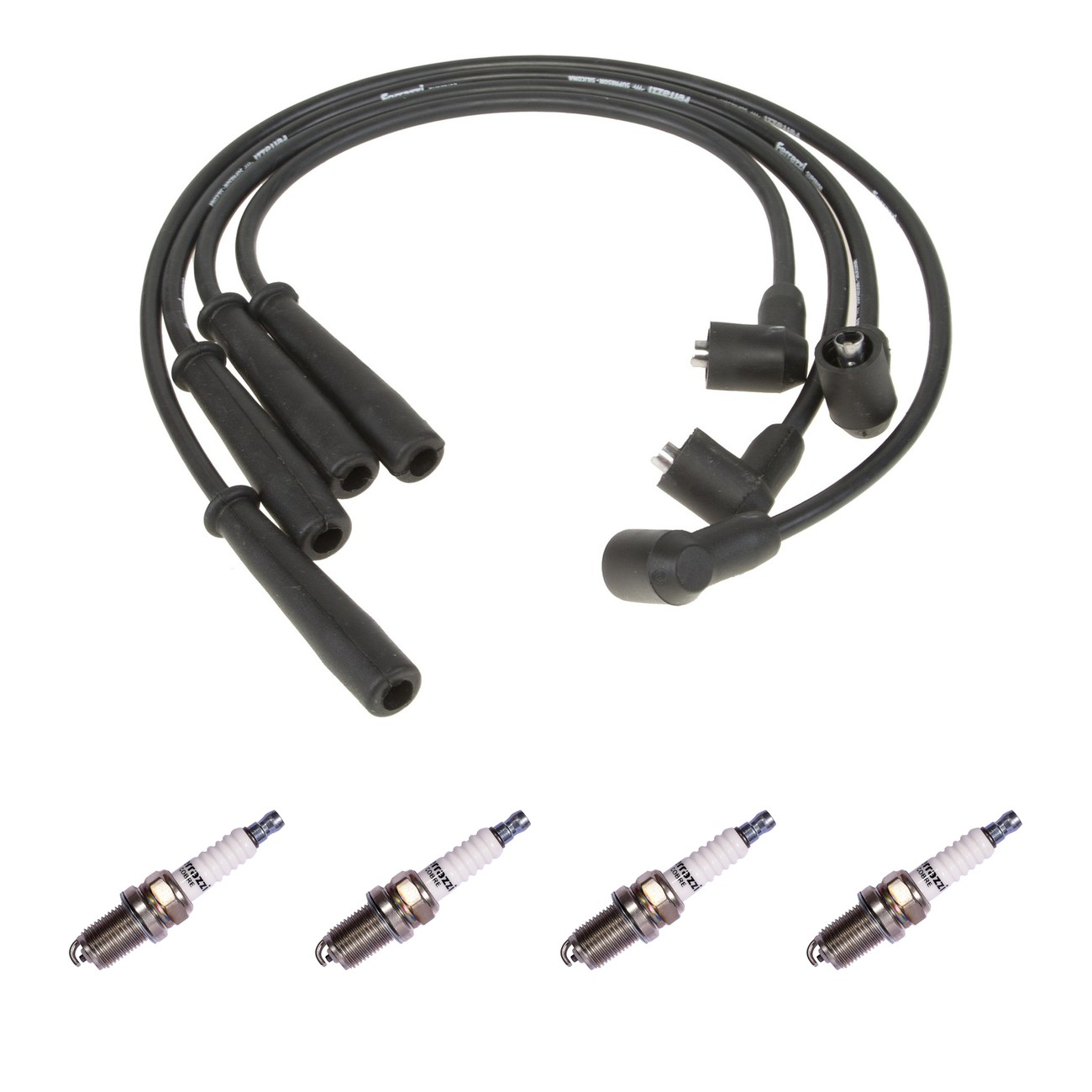 Kit Cables Y Bujias Ferrazzi Superior Fiat Duna 1.4 8v Palio 1.6 8v Siena 1.6 8v Negro