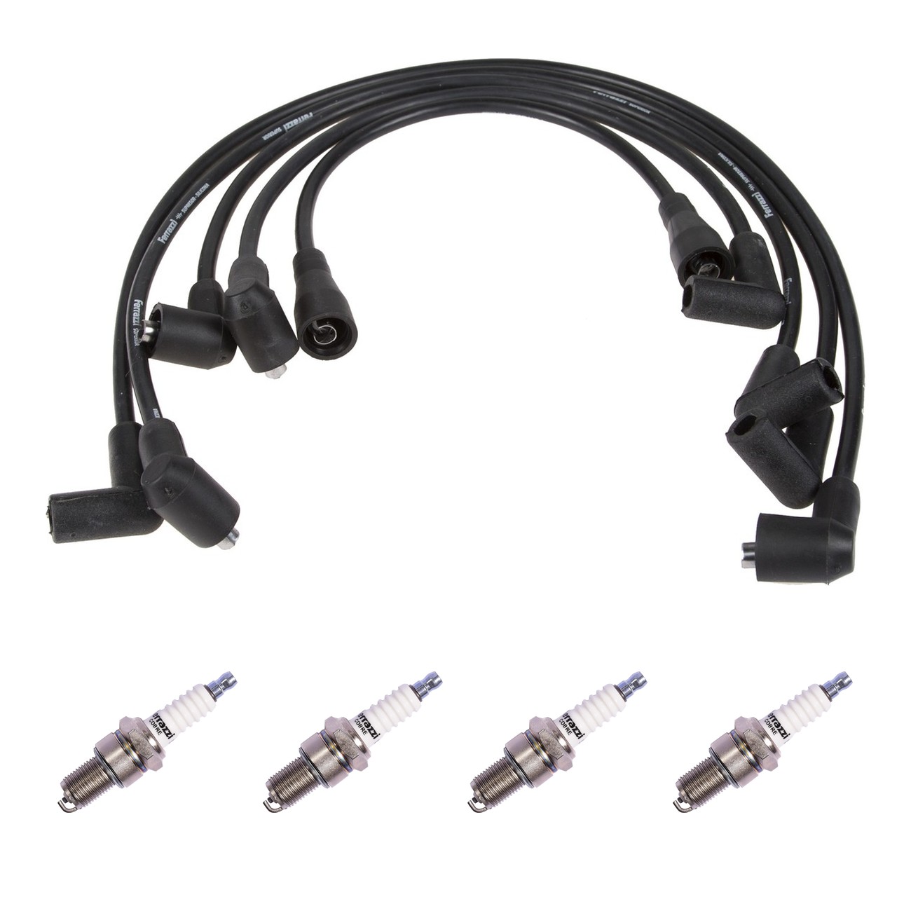 Kit Cables Y Bujias Ferrazzi Superior Fiat 147 Vivace / Spazio 1.4 8v Negro