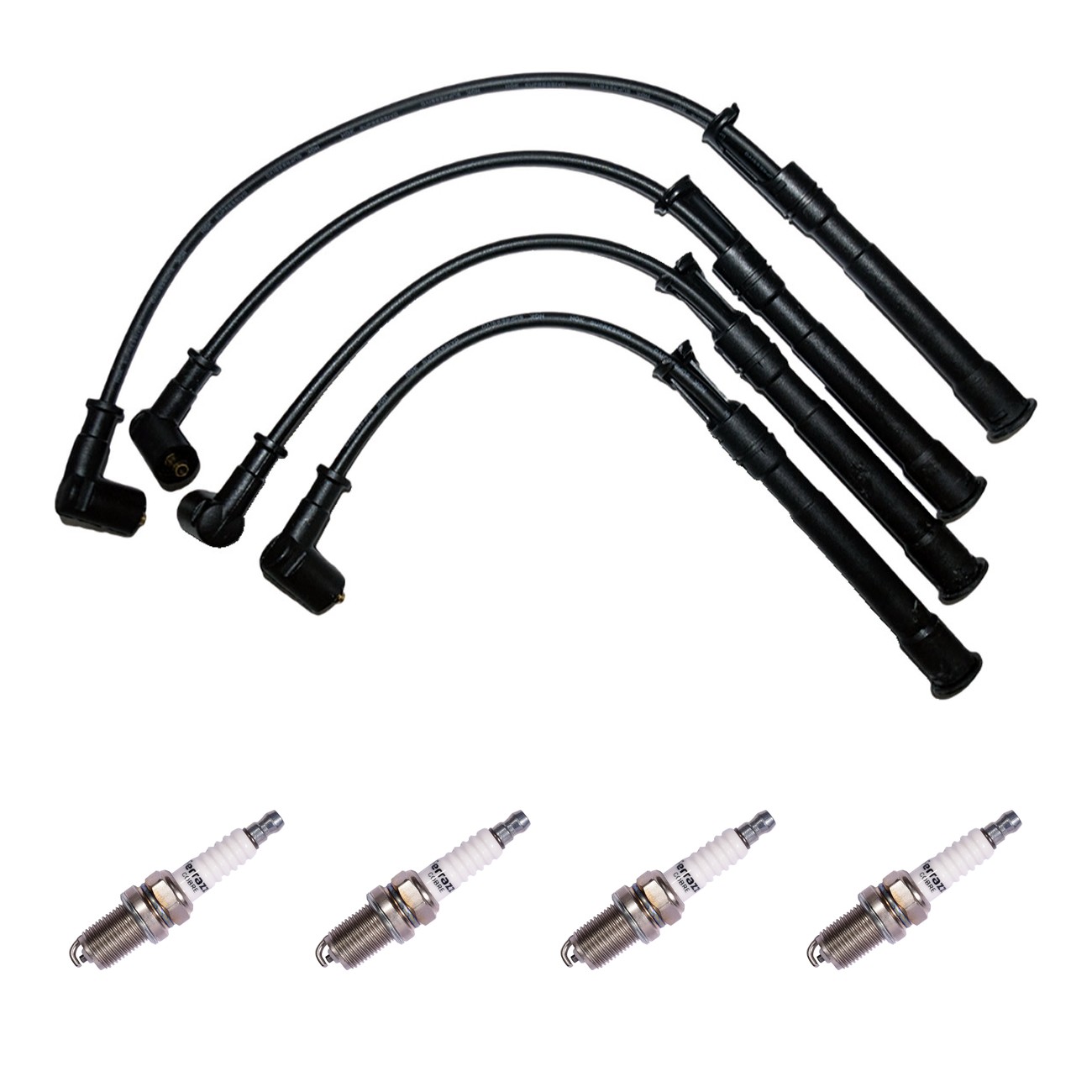 Kit Cables Y Bujias Ferrazzi Superior Renault Kangoo 1.2 8v Negro
