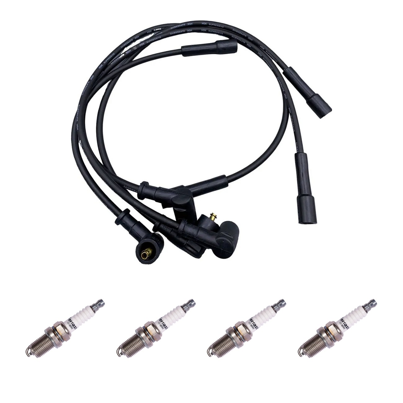 Kit Cables Y Bujias Ferrazzi Superior Peugeot 306 2.0 8v 405 2.0 8v 605 2.0 8v 806 2.0 8v Negro