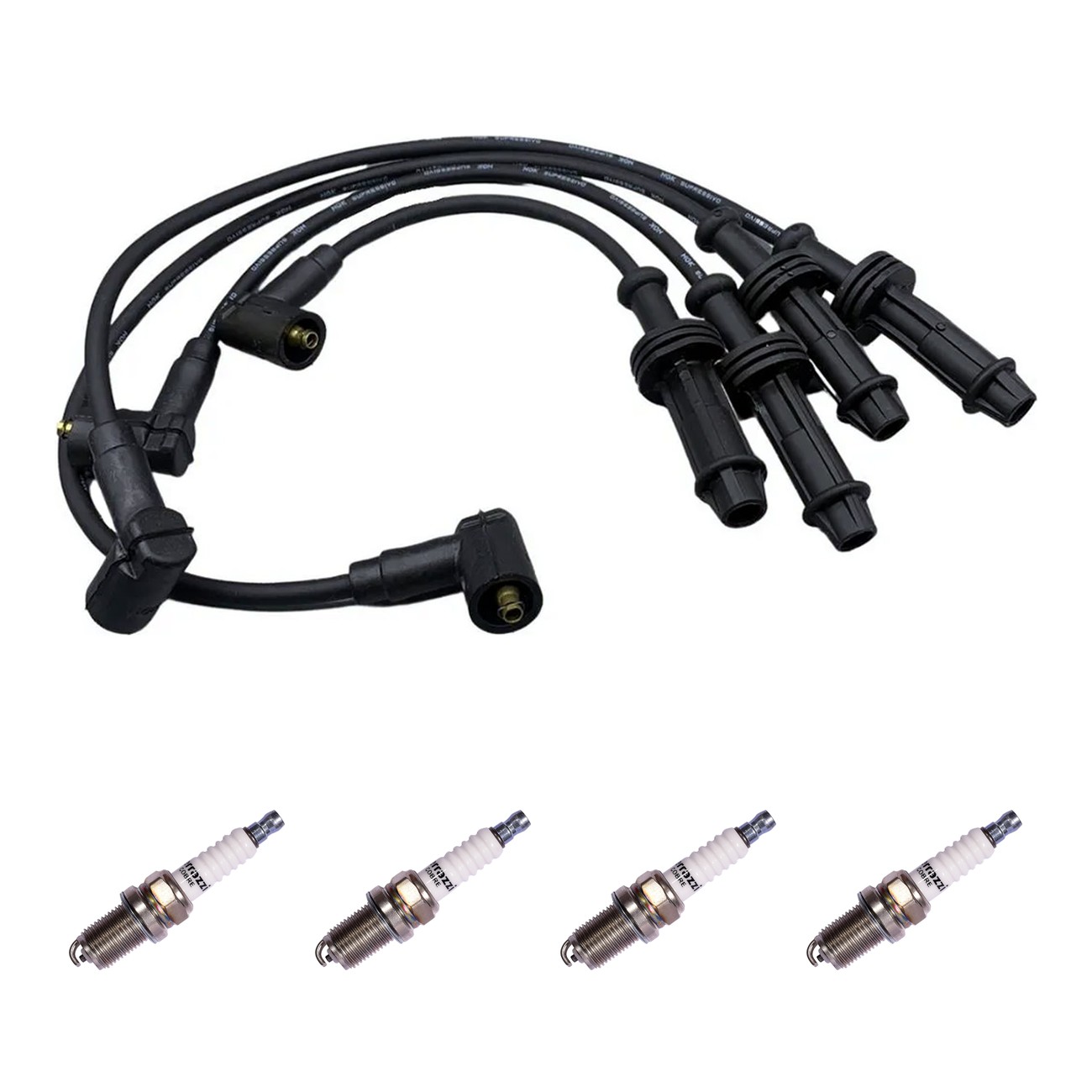 Kit Cables Y Bujias Ferrazzi Superior Peugeot 205 1.4 8v 306 1.6 8v Negro