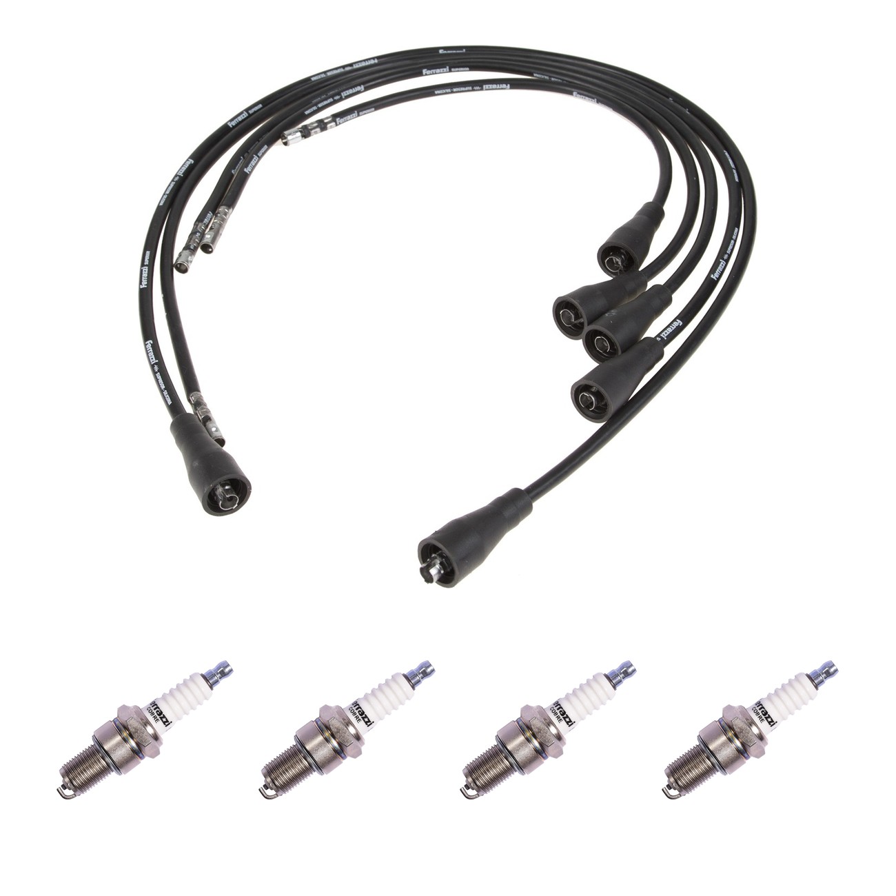 Kit Cables Y Bujias Ferrazzi Superior Peugeot 504 1.8 Negro