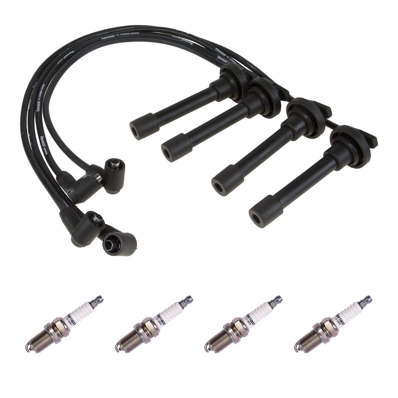Kit Cables Y Bujias Ferrazzi Superior Rover 216 1.6 16v Negro