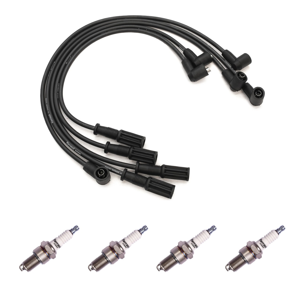Kit Cables Y Bujias Ferrazzi Superior Suzuki Swift 1.3 8v Vitara 1.6 8v Negro