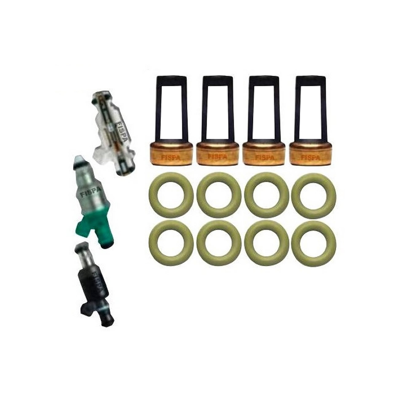 Kit De Oring Y Filtro Limpieza 4 Inyectores Bosch Siemens Rochester Deka 6mm