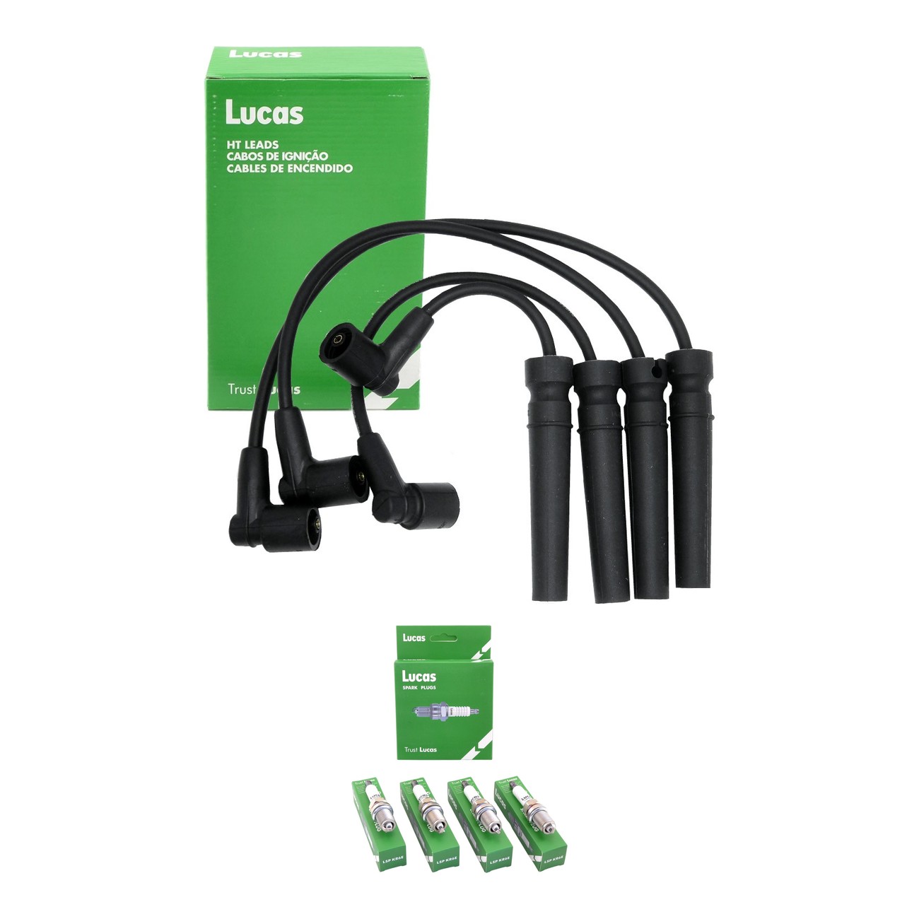 Kit Cables Y Bujias Lucas Silicona Chevrolet Aveo 1.6 16v
