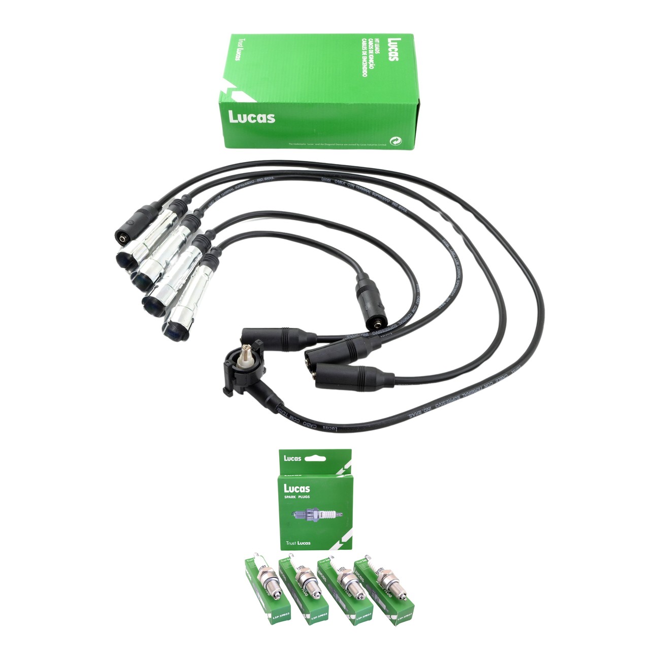 Kit Cables Y Bujias Lucas Silicona Ford Escort 1.8 8v 2.0 8v Orion 1.6 Volkswagen Pointer 1.6