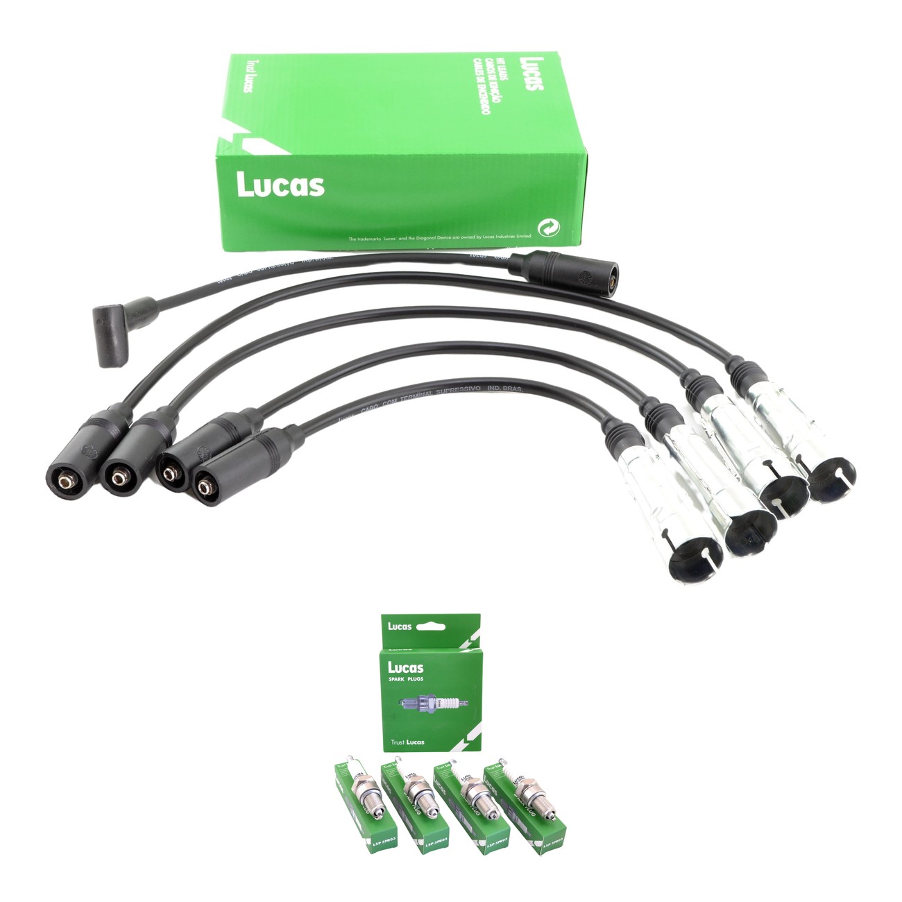 Kit Cables Y Bujias Lucas Silicona Volkswagen Quantum 1.8 8v