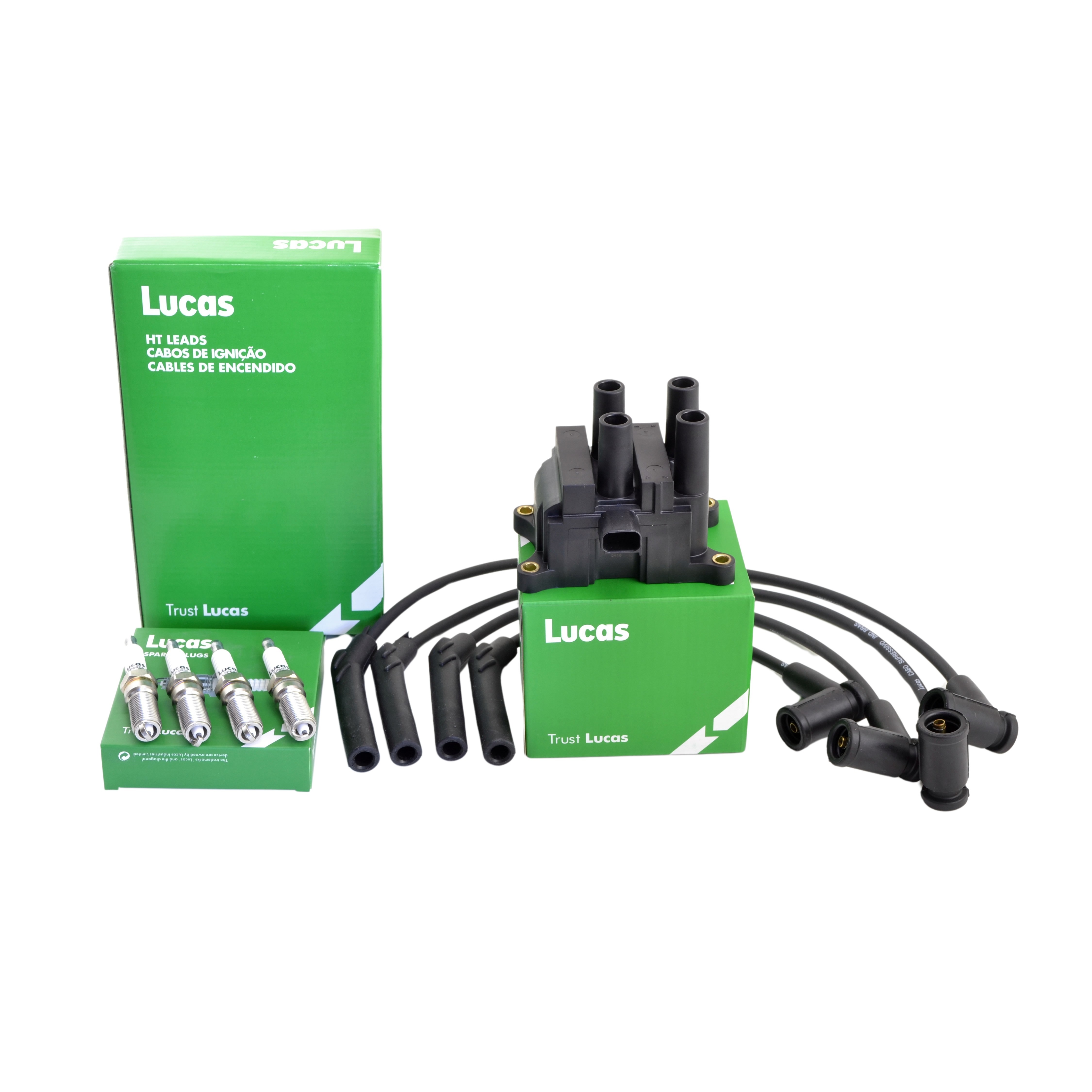Kit Lucas L100031 Bobina Cables Y Bujias Ford Escort 1.6 8v Fiesta 1.6 8v Focus 1.6 8v Ka 1.0
