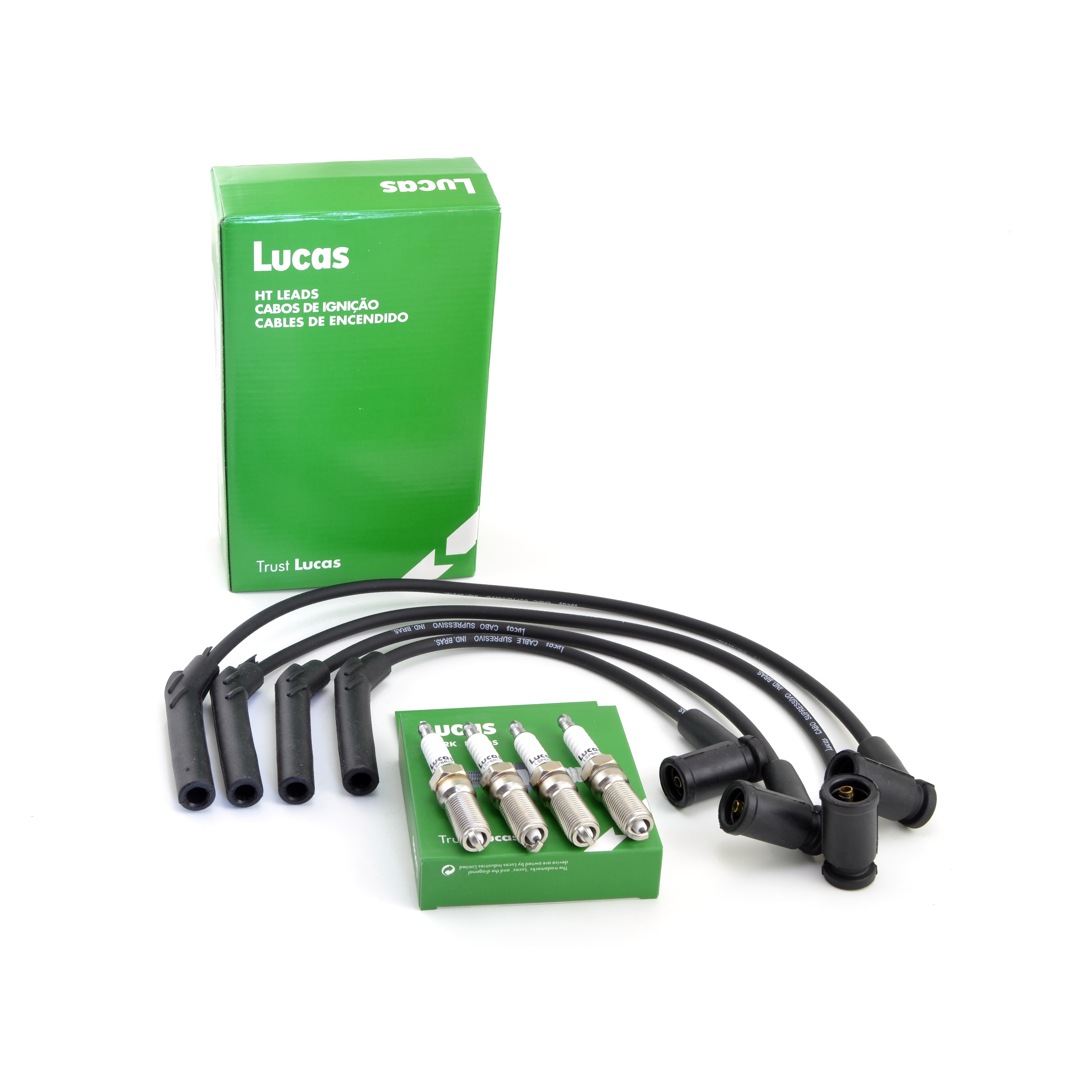 Kit Lucas L205 Cables Y Bujias Fiat 500 1.4 8v Grand Siena 1.4 8v Palio 1.4 8v Uno 1.4 8v