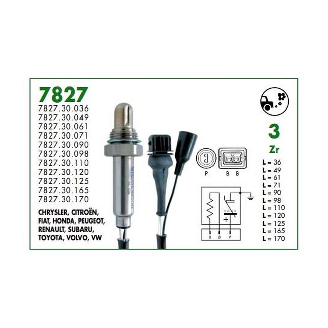 Sonda Lambda Thomson Volvo 460 1.8 91 98