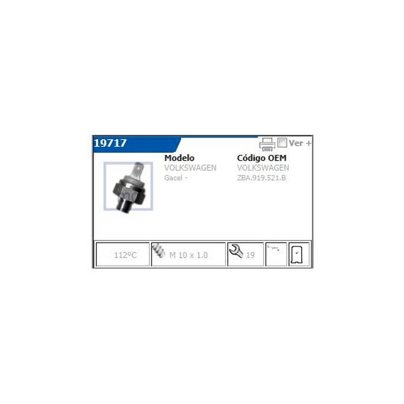 Bulbo De Temperatura Volkswagen Gacel
