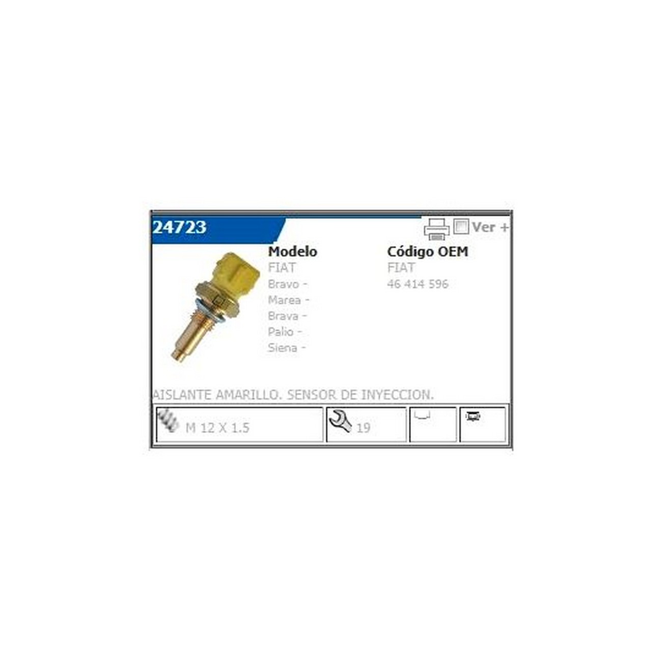 Sensor Temperatura De Agua Fiat Palio Siena 1.6 16v