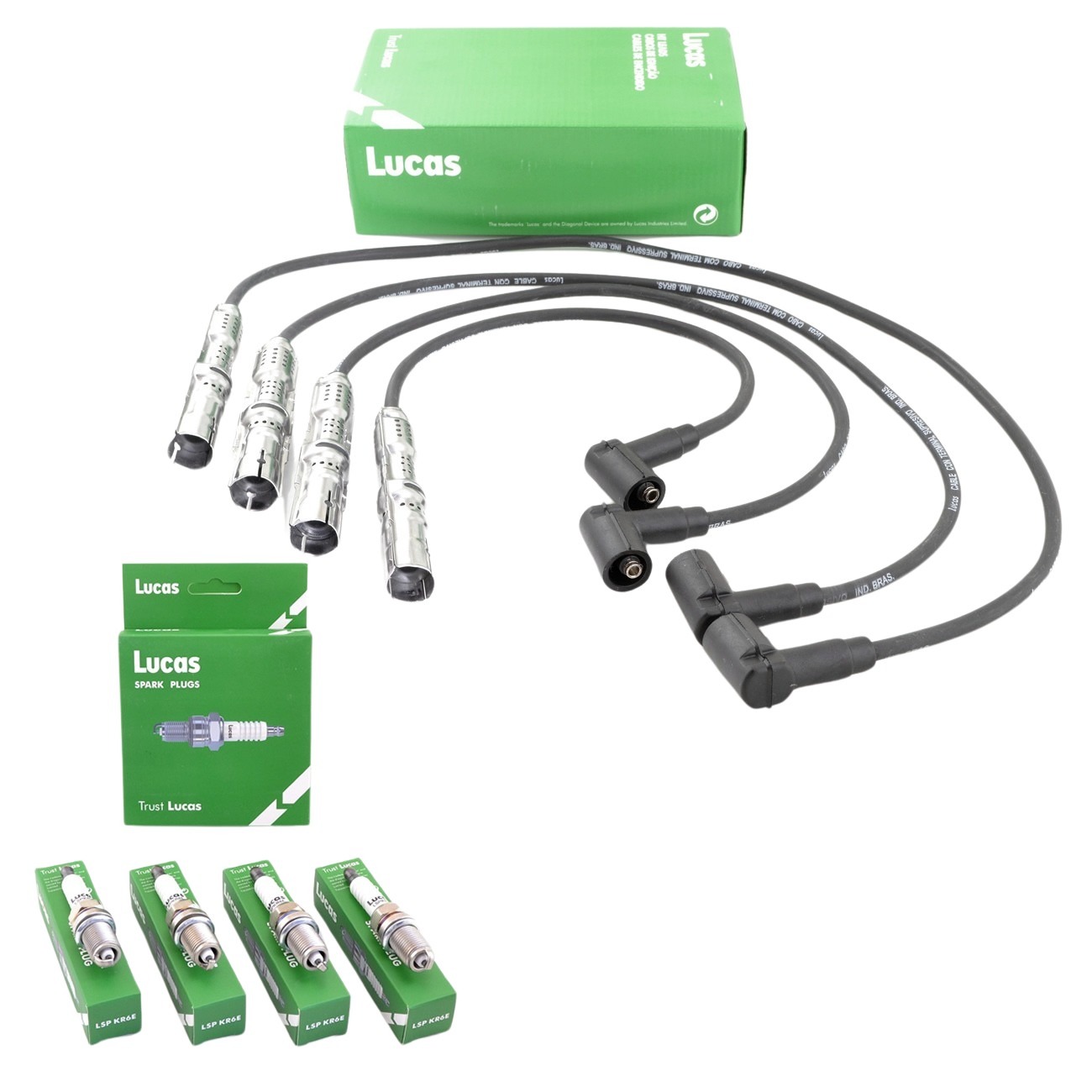 Kit Cables Y Bujias Vw Gol Trend Fox Suran Voyage 1.6 8v