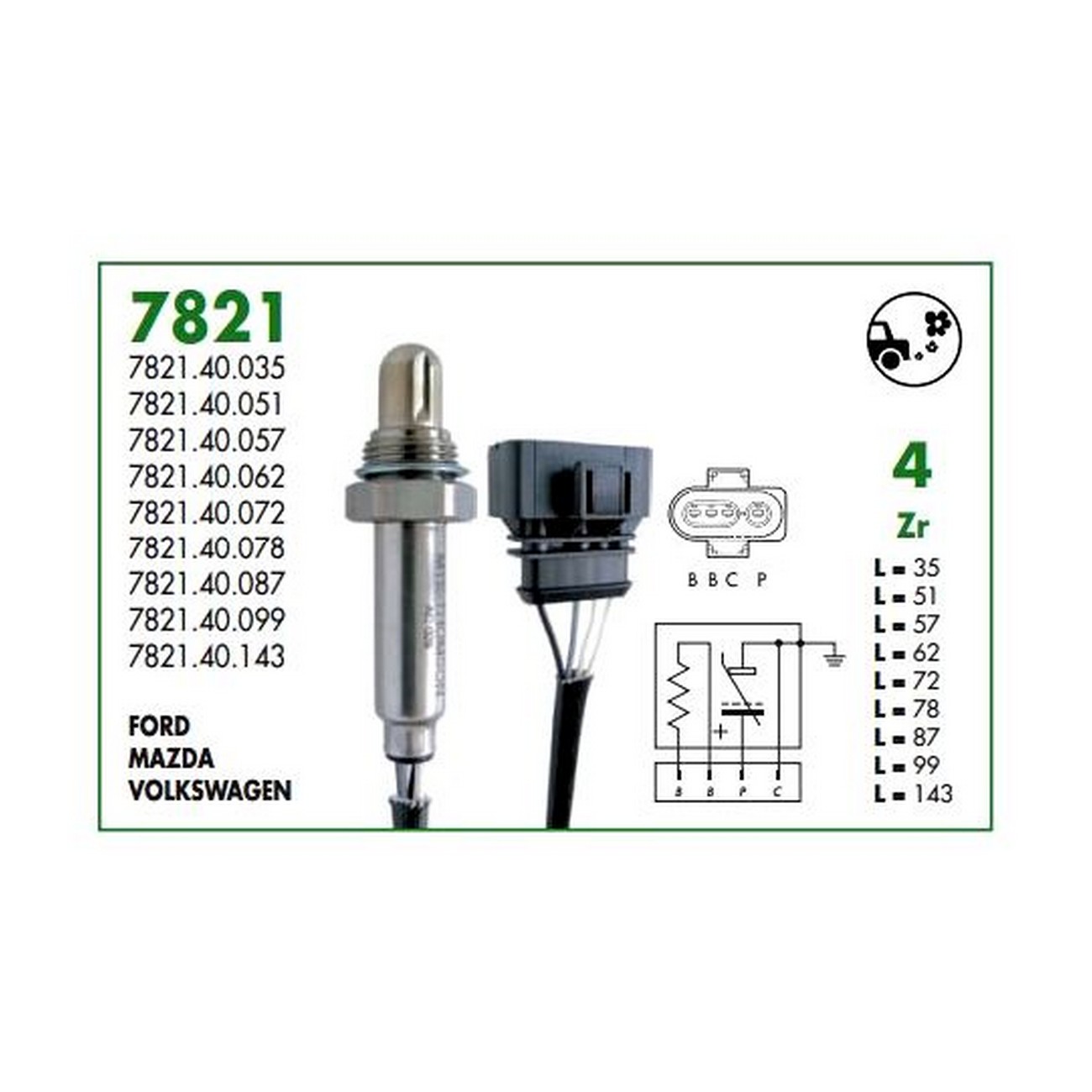 Sonda Lambda Thomson Volkswagen Gol 1.0 2.0 Gti