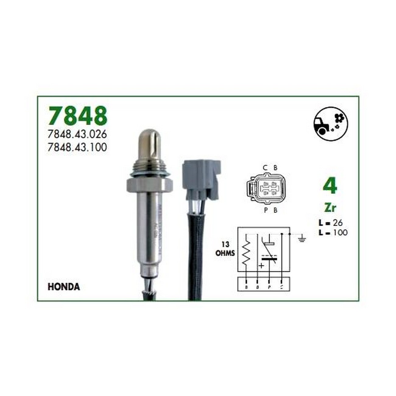Sonda Lambda Thomson Honda Accord 2.3 01 36531 Paa 305