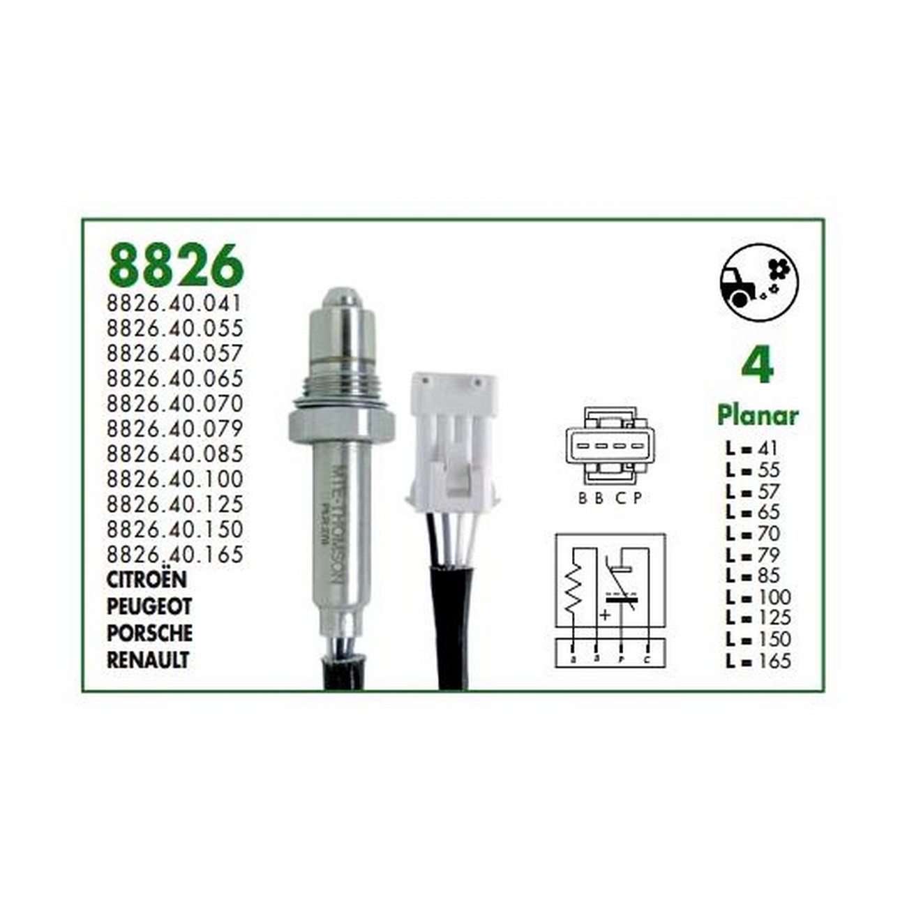 Sonda Lambda Thomson Peugeot 206 1.6 8v 99 03 Gas 1628hr