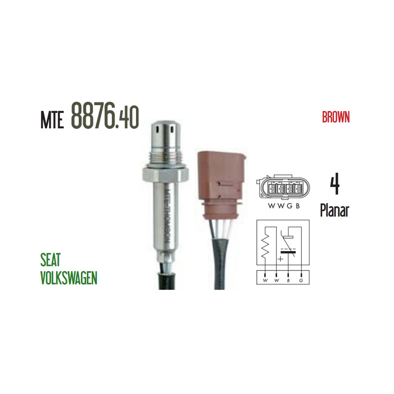 Sonda Lambda Thomson Volkswagen Bora 2.0 98 05 Gas