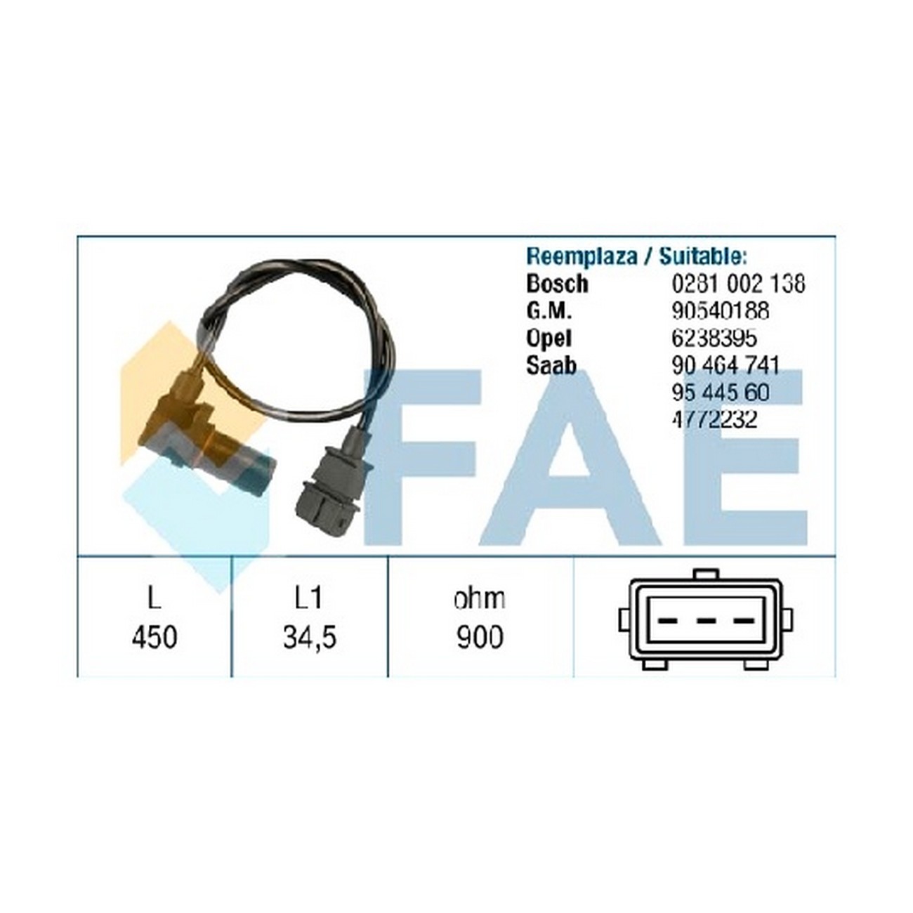 Sensor Rpm Fae Chevrolet Astra 2.0 Dti Vectra 2.2 Dti