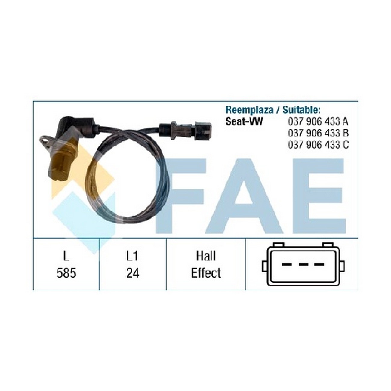 Sensor Rpm Fae Volkswagen Passat 2.0 16v Golf 4