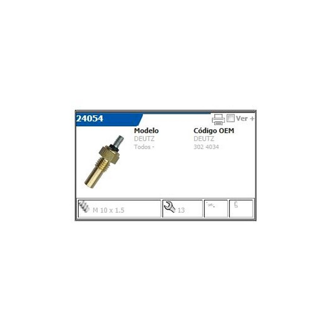 Bulbo Sensor Temperatura Agua Deutz Todos